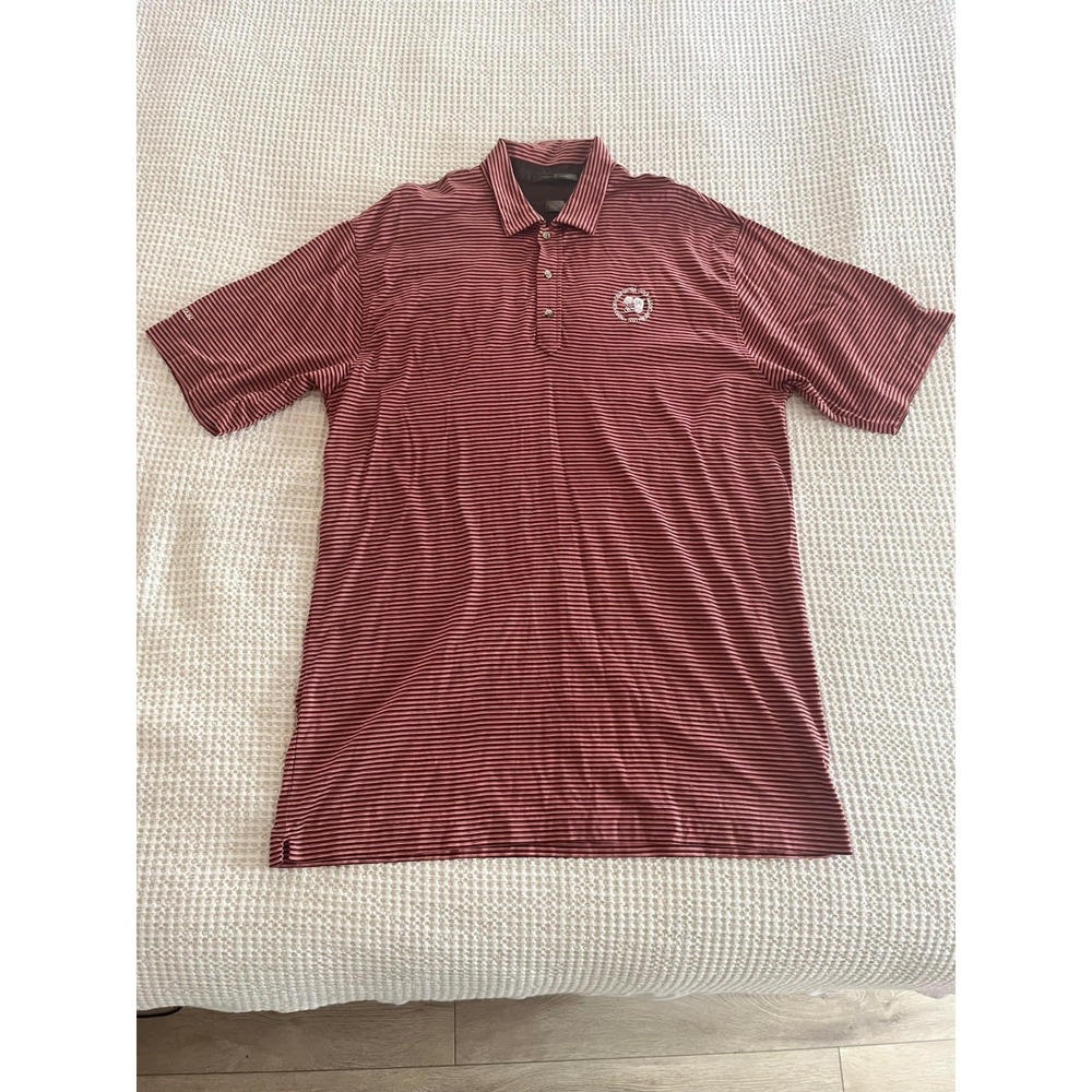 Northern California Golf Association Tiger Woods Stripped Polo shirt Men's XL